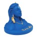 VOILA Polyvinyl Chloride Lord Adiyogi Shiva Statue Mahadev Murti for Car Dashboard Decorative Showpiece Blue